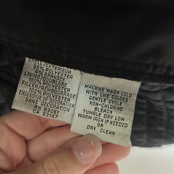 Talbots Black Quilted Jacket with Corduroy Collar - Picture 4 of 4